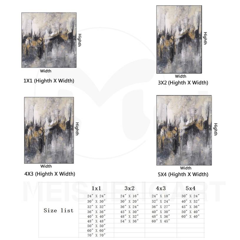 Contemporary Original Leaf Abstract Canvas Wall Art SN4EC